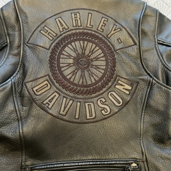 Harley Davidson Leather Ladies Jacket  XS - Picture 2 of 6